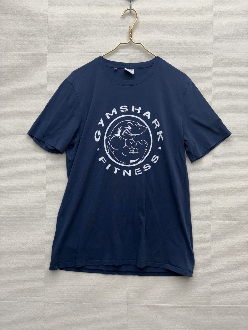 Gymshark Navy Short-Sleeve Tee with White Logo XL